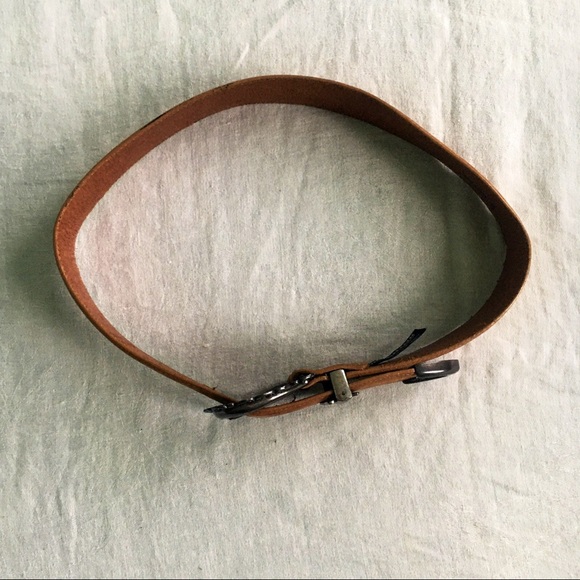 90s Vintage Brighton Western Silver Leather Belt - Picture 5 of 12